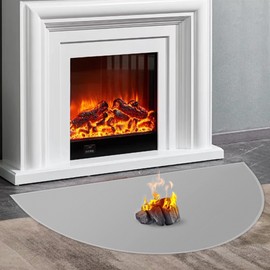 TOHONFOO Hearth Rugs for Fireplaces Fire Resistant, 59 x 32 inches Fireproof Fireplace Mat Hearth Area Rug, Fire Retardant Hearth Pad for Wood Stove Fireplace Indoor & Outdoor - Grey, 1mm