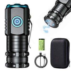 LUPATDY Magnolight Taschenlampe,Magnetische Mini-Taschenlampe,Taschenlampe Led Aufladbar,Taschenlampe mit 5 Lichtmodi,Wasserdichte LED Taschenlampe für Wandern,Camping,Outdoor