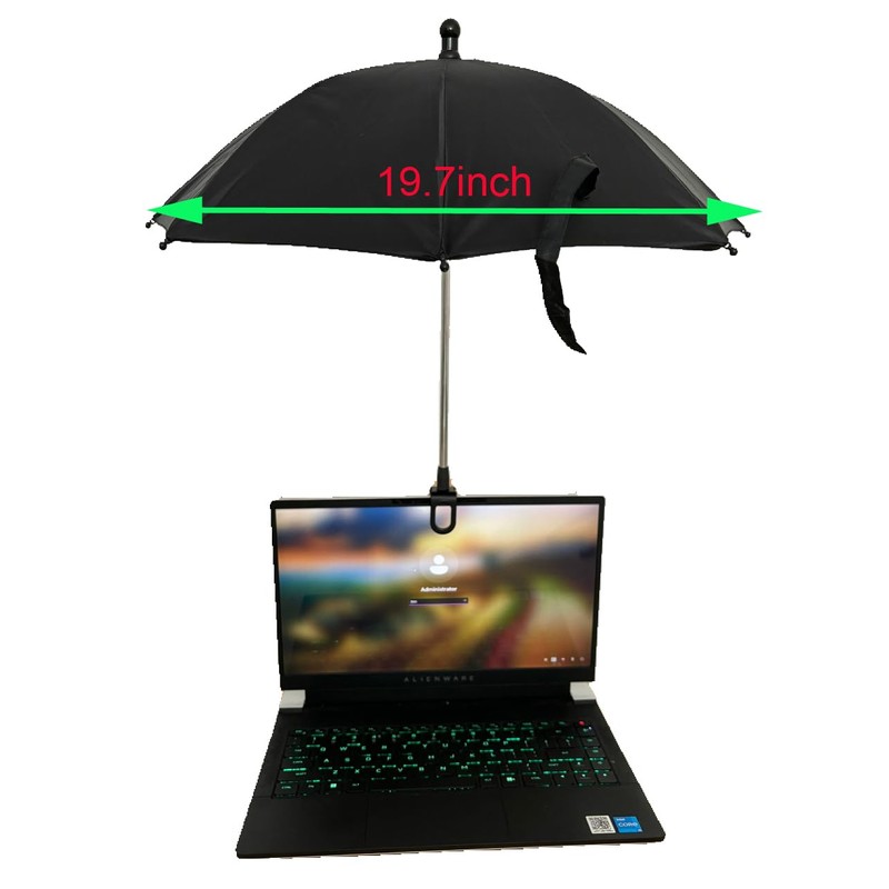 Laptop Sun Shade 360-degree Rotation Laptop Sun Umbrella Foldable Monitor