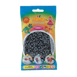 Hama Beads 1,000 Bead Refill Bag - Dark Grey