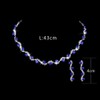 Wedity Wedding Crystal Necklace Earrings Set Bride Choker Necklaces Wedding