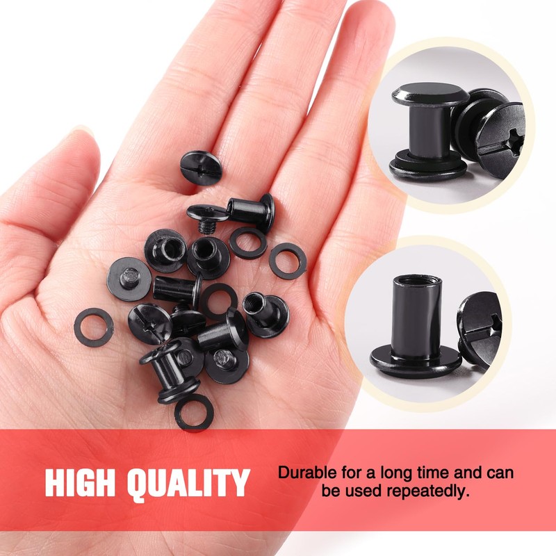 YIXISI 25 Set M5x8mm Chicago Binding Screws Kit, Book Binding