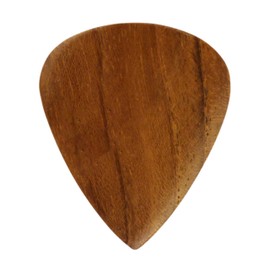 Teak Wood Guitar Or Bass Pick - 3.0 mm Ultra Heavy Gauge - 351 Groove Shape - Natural Finish Handmade Specialty Exotic Plectrum - 1 Pack