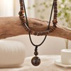 Drosemin Puka Shell Necklace for Men Summer Boho Surfer Brown