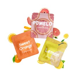 ASTOFLI Breathing Necklace（Fruit Flavor Pack Set） - Stop and Free from Anxiety, Women's Natural Fruit Flavored Anxiety Necklace, Lipstick-Shaped Metal Aids - Orange