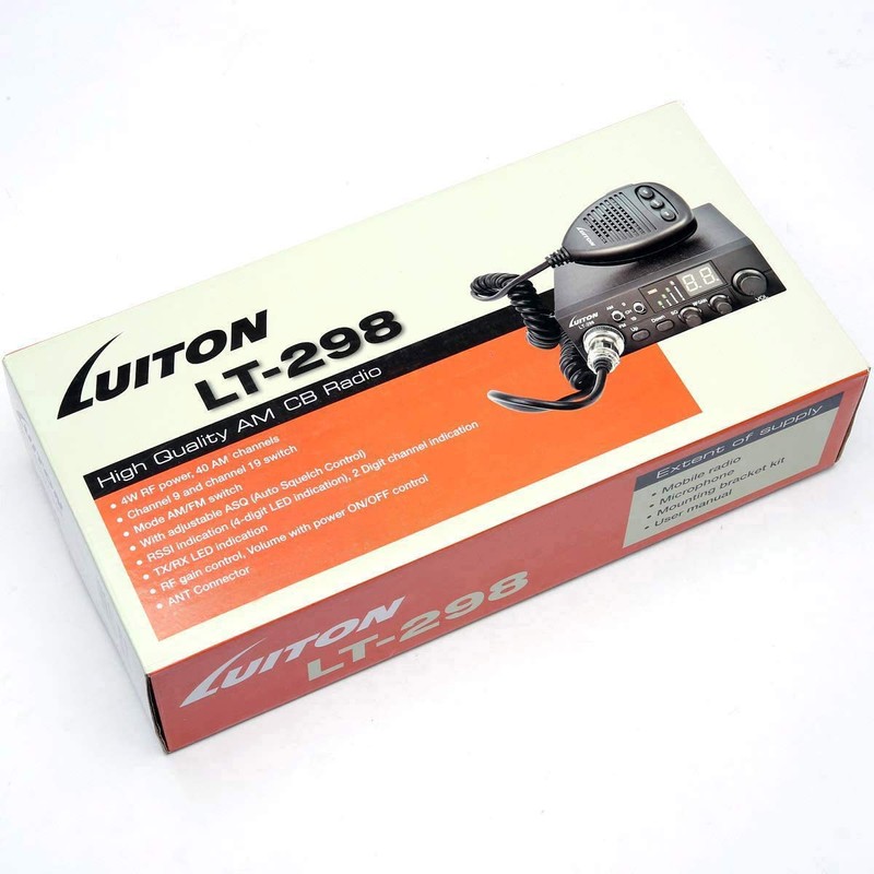LUITON 40-Channel CB Radio LT-298 Compact Design with External Speaker