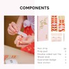 NAILOG Semi-hardened Gel Nail Stickers (34 Pieces), Long Lasting, Salon