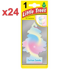 LITTLE TREES Car Air Freshener | Hanging Paper Tree for Home or Car | Cotton Candy | 24 Pack