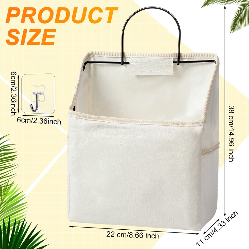 Chumia 6 Pack Wall Hanging Storage Basket Bathroom Closet Hanging
