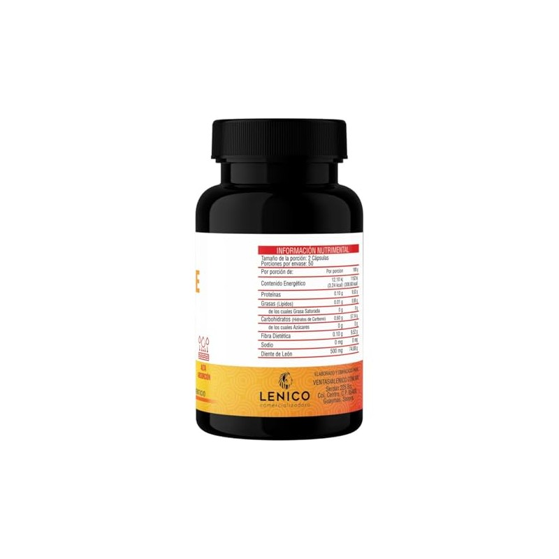 Diente de León 500 mg | Suplemento Alimenticio en Cápsulas