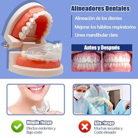 Alineadores Dentales, Dispositivo de ortodoncia dental de 3 Etapas | Profesional Transparente Suave y Duro Protector Bucal, Corregir y Arreglar Dientes Irregulares, Prevenir el Rechinar Dientes.