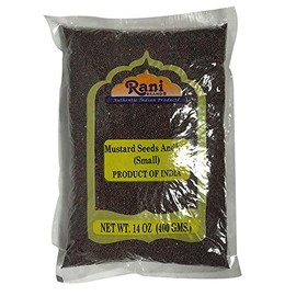 Rani Andra Mustard Seeds (Rai) Whole Spice (Rai Sarson) 14oz (400g) All Natural ~ Gluten Friendly | NON-GMO | Vegan | Indian Origin