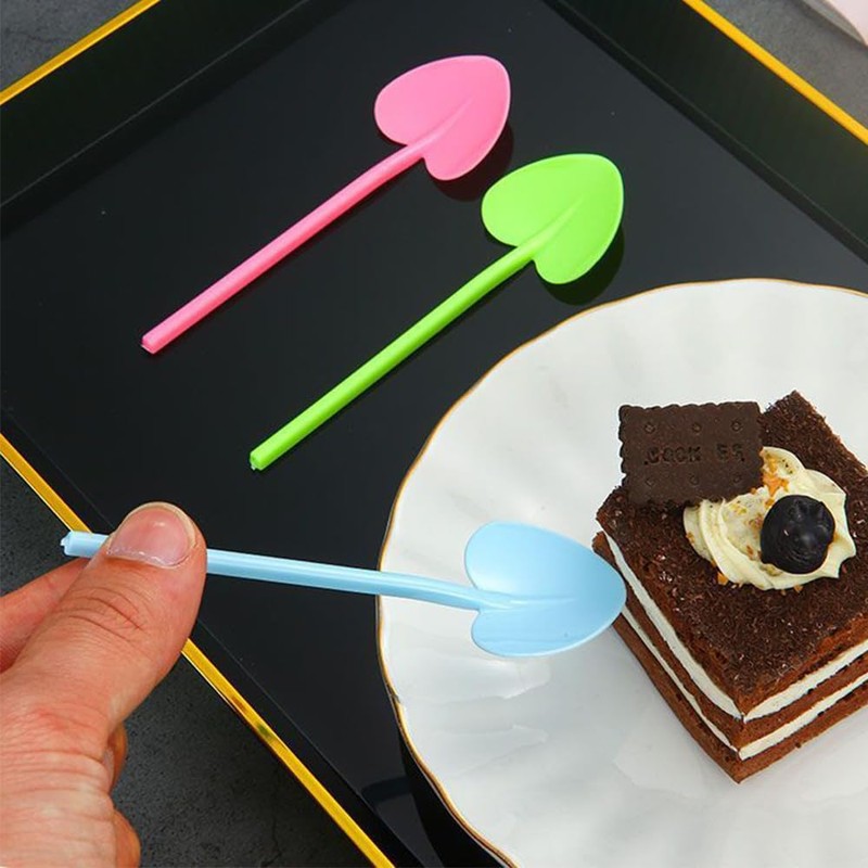 OULIGET Plastic Tasting Spoons,Plastic Spoons,Disposable Ice Cream Spoon,Dessert Spoon,4.1 Inches,100