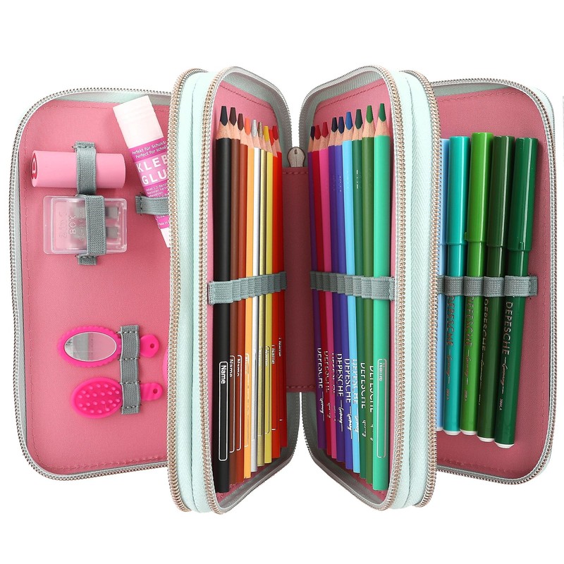 Depesche Miss Melody 13692 Triple Pencil Case with Horse Head