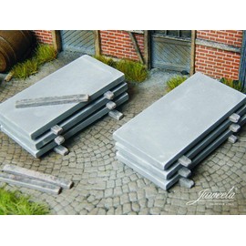 modellbahn-exklusiv Juweela 24221 – Concrete Slabs as Load Goods, Pack of 20, Track 0 (Null), 1:45