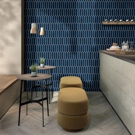 Commomy Matte Peel and Stick Backsplash - 10 Sheets of 11.8" x 11.8" - 3D Navy Blue Peel and Stick Tile for Kitchen and Bathroom Matte PVC Wall Tiles Interior Renters,RV,Bedroom,Living Room
