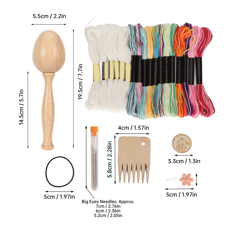 Darning Egg for Socks with Large Eye Needles Sewing Threads