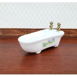 Town Square Miniatures Dollhouse HALF SCALE Bathtub Bathroom Tub White 1:24 Scale Miniature
