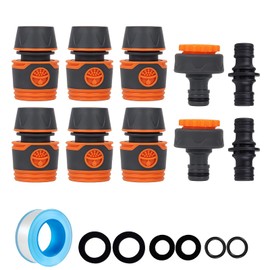 Garden Hose Pipe Connector for Tap,Hose Pipe Connectors Fittings Set,Outside Tap to Hose Connector Fittings Set-Quick Connector,Tap Adapter for Tap 3/4''&1/2'' 2 in 1