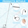 2Pcs Pool Skimmer Hook, Stainless Steel Skimmer Basket Handle Extended