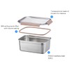 LocknLock Stainless Steel Food Storage Containers with Lids, Metal Lunch