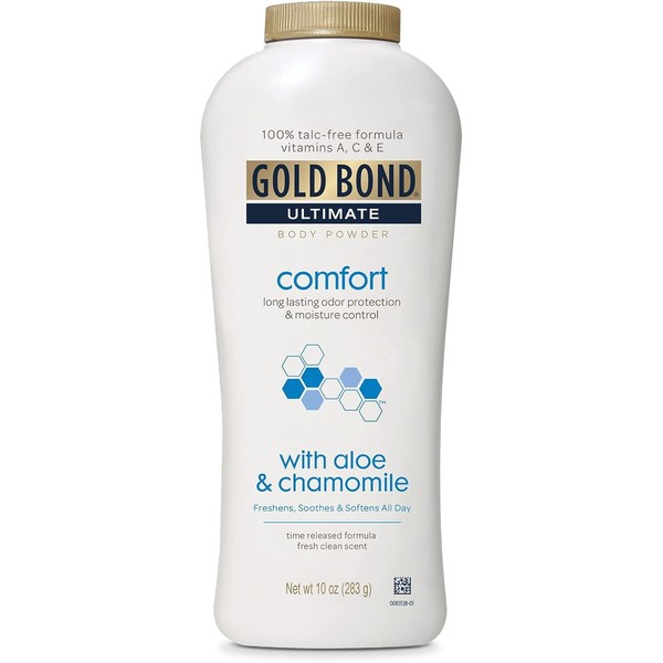 Gold Bond Ultimate Comfort Body Powder, Aloe, 10-Ounce Bottles (Pack of 4) Talc-Free
