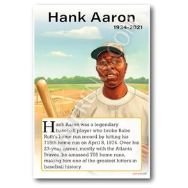 Hank Aaron - Baseball Legend - Biography Poster 18 x 12 inch