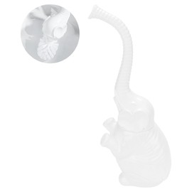 CAIRIAC Bathroom Toilet Brush Set Cute Modern White Ceramic Toilet Bowl Cleaning Brushes for Bathroom Decorative Toilet Scrubber Brush and Holder for Home RV Bathroom Cleaning Gift (Elephant)