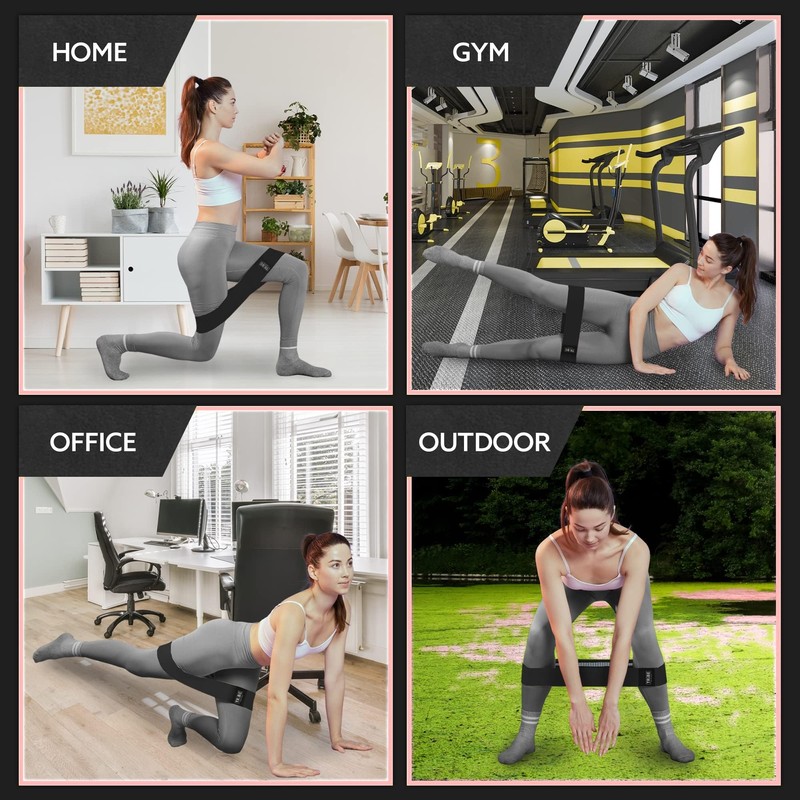 Resistance Bands for Legs and Butt, Fabric Exercise Loop Bands