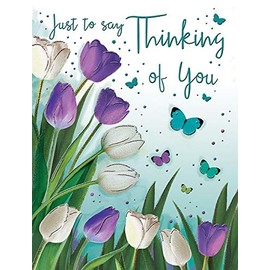 Regal Publishing Occasion Card Thinking of You - 8 x 6 inches, C80134, blue|green|grey
