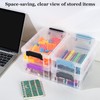 Clear Pencil Box Plastic Storage Containers 4 Pack, Latch Storage