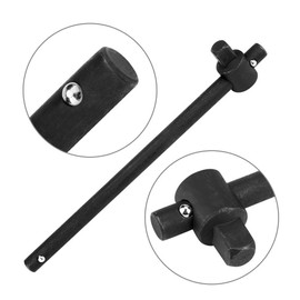 Sliding Wrench Breaker Bar T-Handle Socket Wrench Heavy Duty Steel With Ergonomic Design (1/2", 357g/12.6oz)