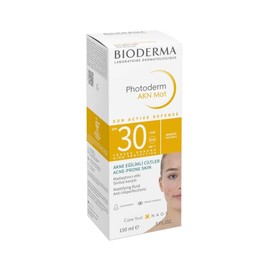 Bioderma Photoderm AKN Mat SPF30 Akne Eğilimli, Karma ve Yağlı Ciltler için Salisilik ve Glikolik Asit İçeren Sivilce Karşıtı Matlaştırıcı Etkili Güneş Kremi 150 ml