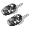 2pcs Stainless Steel Ice Scoop Professional Large Capacity Polished Semicircular