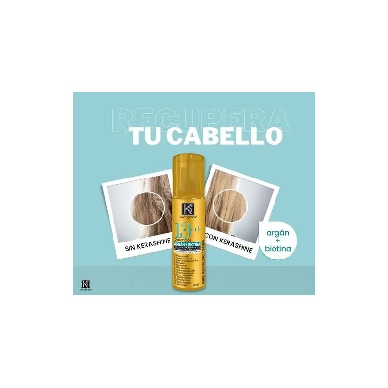 Kerashine Tratamiento Capilar 13 Argán + Biotina 180 Ml