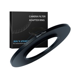 SKYZHENG 46mm to 77mm Step up Ring Filter Adapter Metal Ring Step up Rings Adapter Filter Compatible with All 77mm UV,CPL,ND,Lens Hood,Threaded Lens ect (46mm to 77mm)
