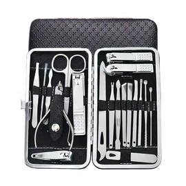 Pedicure Knife Tools Kits, Professional Stainless Steel Dead Skin Foot Callus Remover,19 pcs Nail Clipper Kit Ingrown Toenail Knife Tools Foot Scraper Knife to Remove Dead Skin with Leather Bag