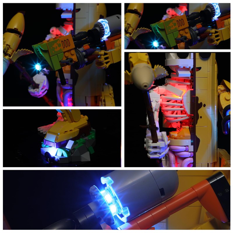 YEABRICKS LED Light for 77072 Fortnight Peely Bone Building Blocks