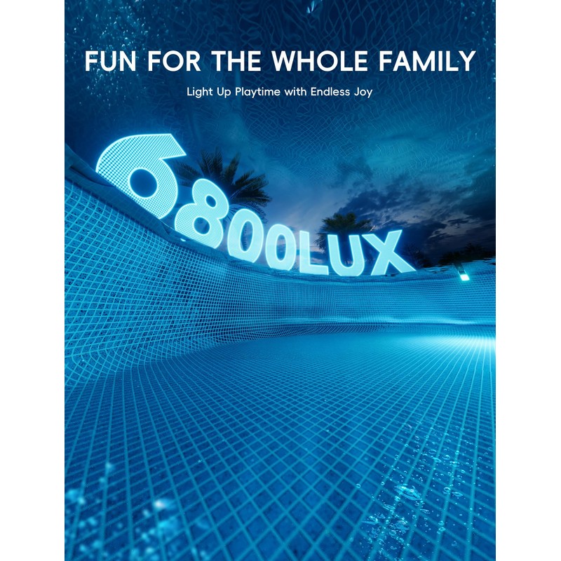 POOLHACKER Solar Pool Lights Only for Inground Pool【Original】, 10-Color 4-Mode