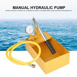 Focket Water Pump, 2.5MPa 2090g Manual Durable Hydraulic Yellow, Aluminum, Pipeline Tester Tool for Pressure Vessels, Pipes etc