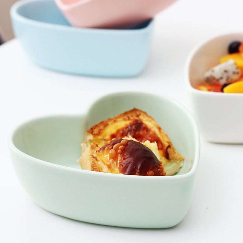 WAIT FLY Heart-shaped Bowls for Salad Soup Snack Dessert Best