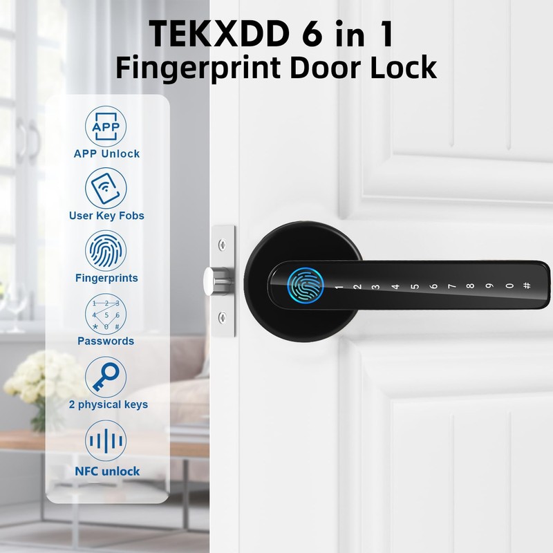 Update TEKXDD Smart Door Lock 6 in 1, Smart Lock