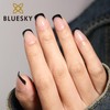Bluesky Press On Nails - Square Tip - Black French