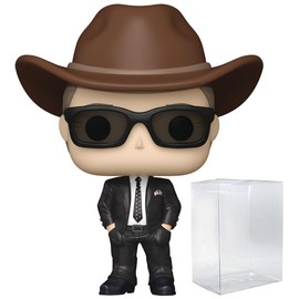 POP TV: Yellowstone - John Dutton with Sunglasses & Cowboy Hat Funko Vinyl Figure (Bundled with Compatible Box Protector Case) Multicolored 3.75 inches