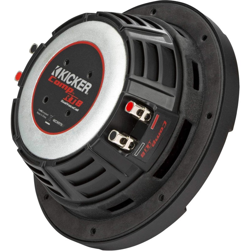Kicker 48CWRT84 CompRT 8" Subwoofer, DVC, 4-ohm - Includes Grill
