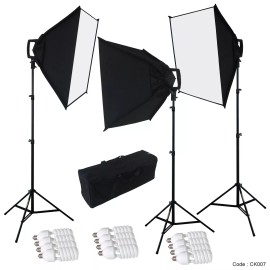 Britek LINCO STUDIO PHOTOGRAPHY 4 SOCKETS LIGHT W/ SOFTBOX LIGHTING KIT W/ BAG CK007