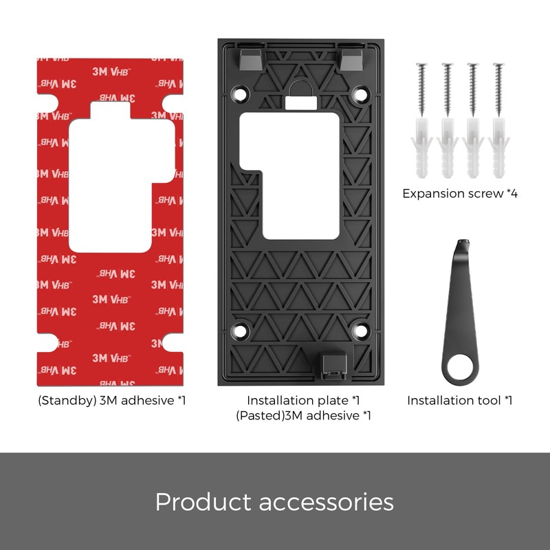 No Drill Doorbell Mount for Battery Doorbell (2024 Release) -