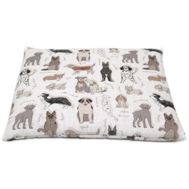 Organic Spelt Cushion 24 x 24 cm Organic Filling & Organic Fabric Love Dogs Heat Cushion Grain Cushion