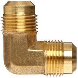 Anderson Metals 54055-06 Brass Tube Fitting, 90 Degree Elbow, 3/8" x 3/8" Flare