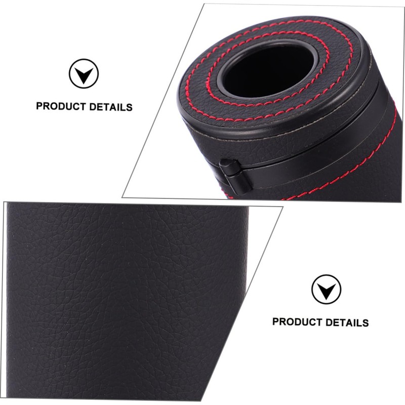 KONTONTY Car Tissue Cylinder Box Round Tissue Paper Holder Dispenser